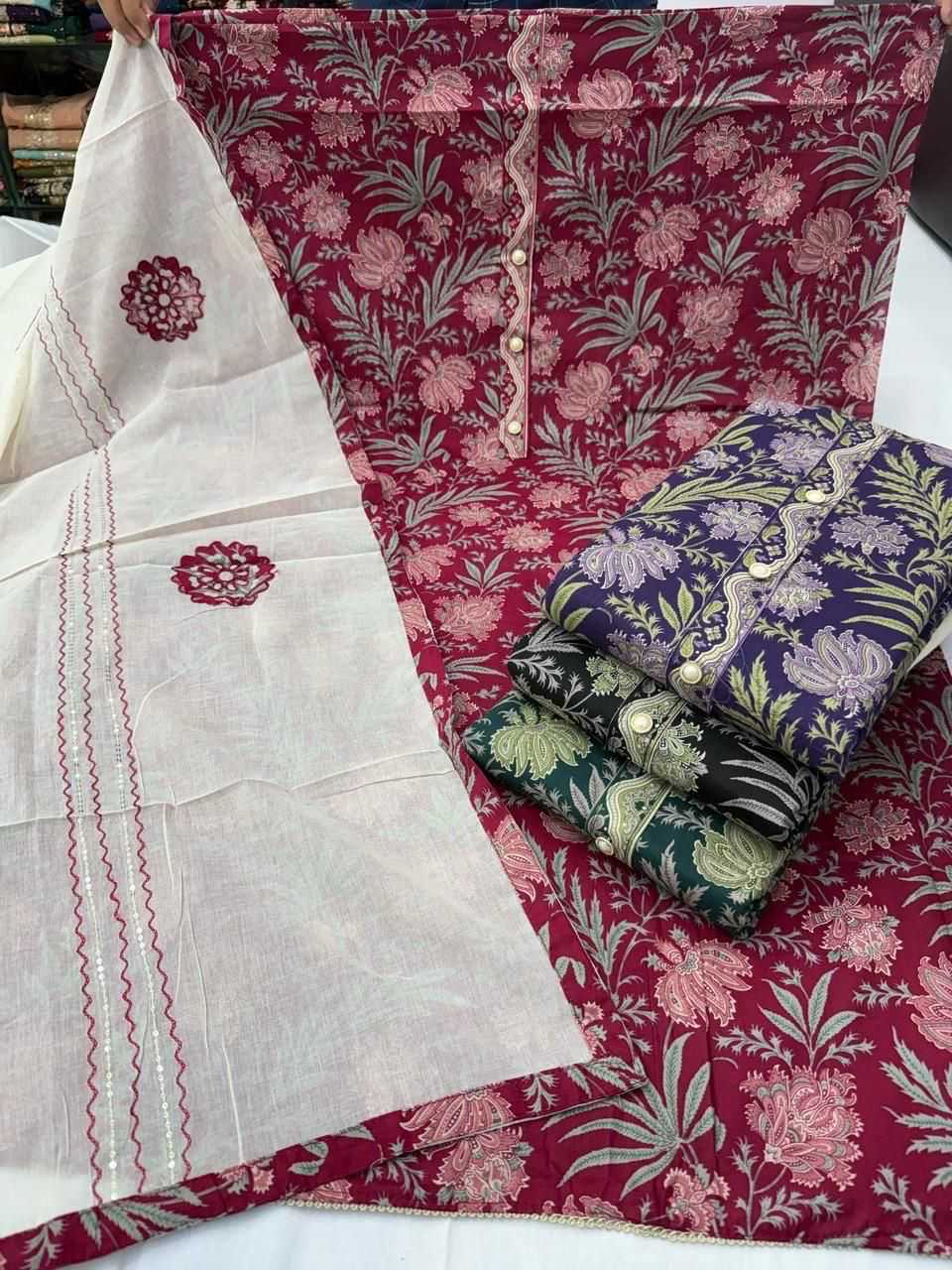 Ynf Pure Cotton KESH442 Kumkum Setwise Collections Wholesale Dresses & Suits Catalogs Manufacturer
