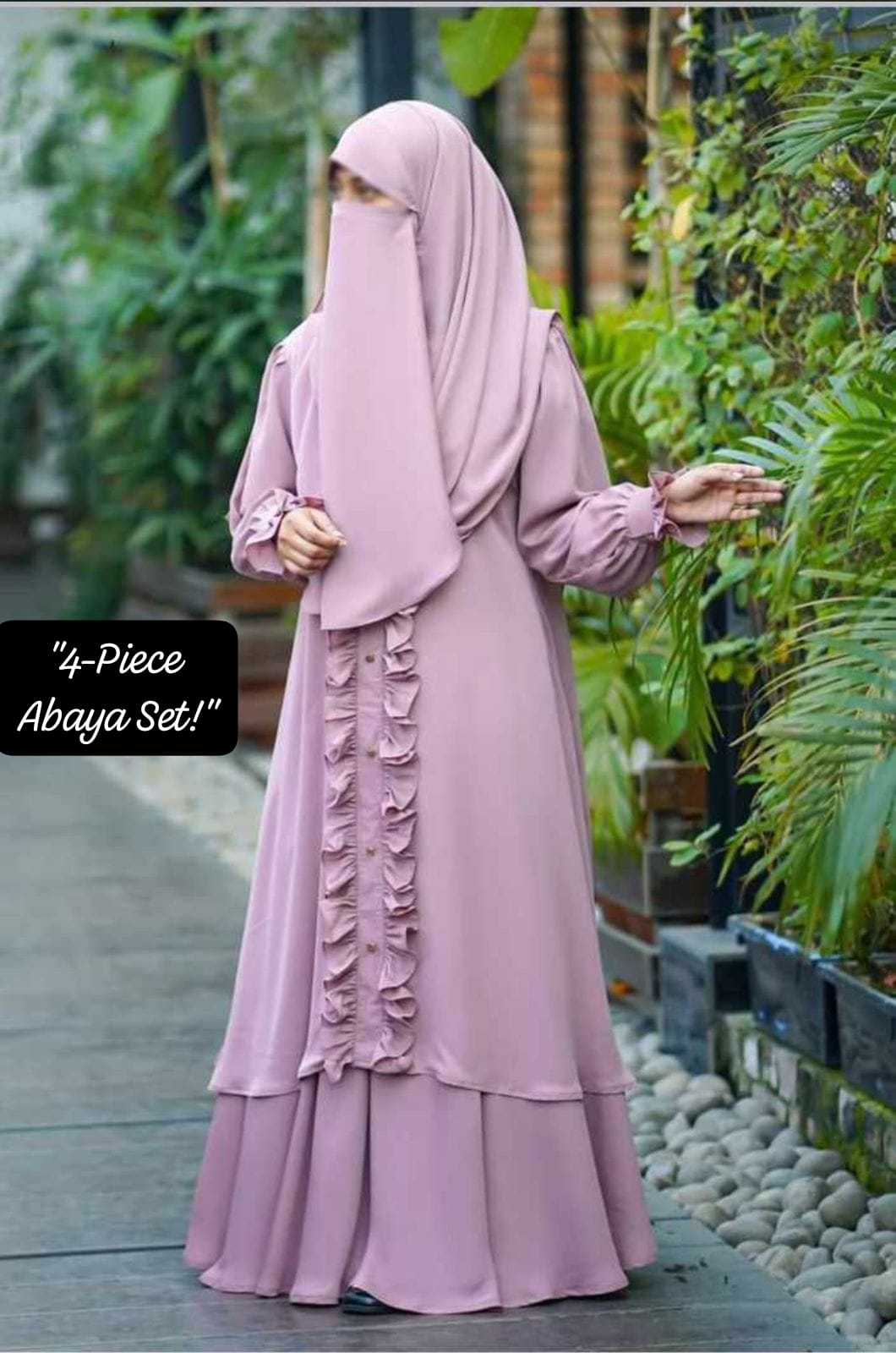 Ynf Fancy KESH444 4-Piece Islamic Clothing Wholesale Abaya Hijab Manufacturer