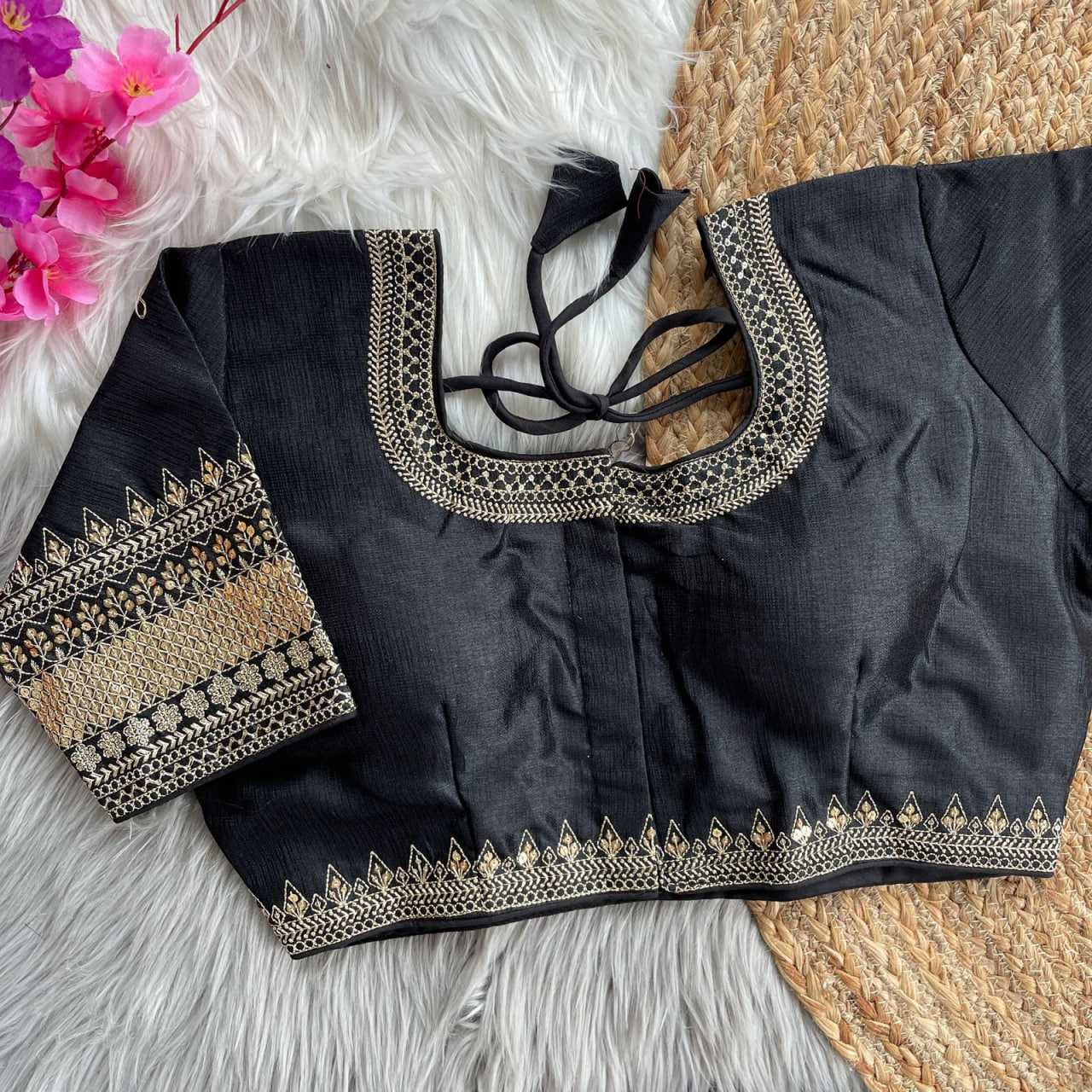 Ynf Milan Silk KESH426 1070 Readymade Blouses Wedding Collections Festive Collections Wholesale Sequence Embroidery Blouse Silk Blouse Wedding Outfits Manufacturer