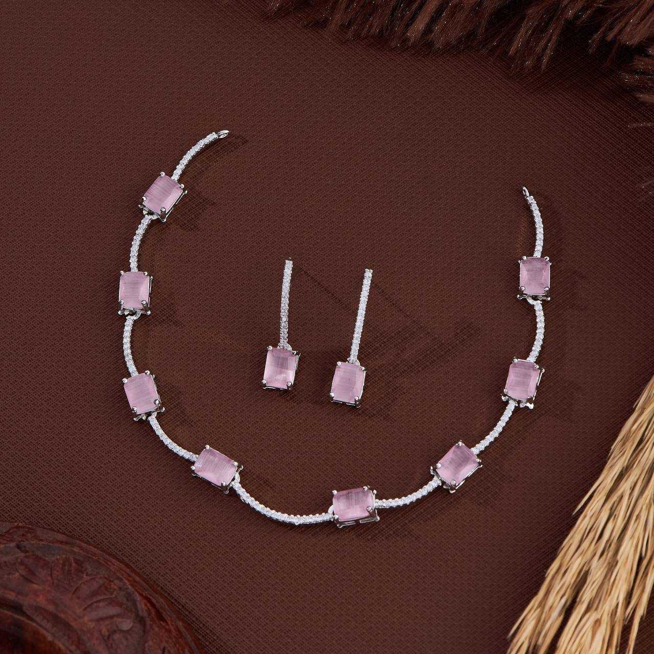 Ynf AD Diamond KESH192 Womens Jewellery Wholesale AD Diamond Necklace Necklaces Set Fashion Necklace Manufacturer