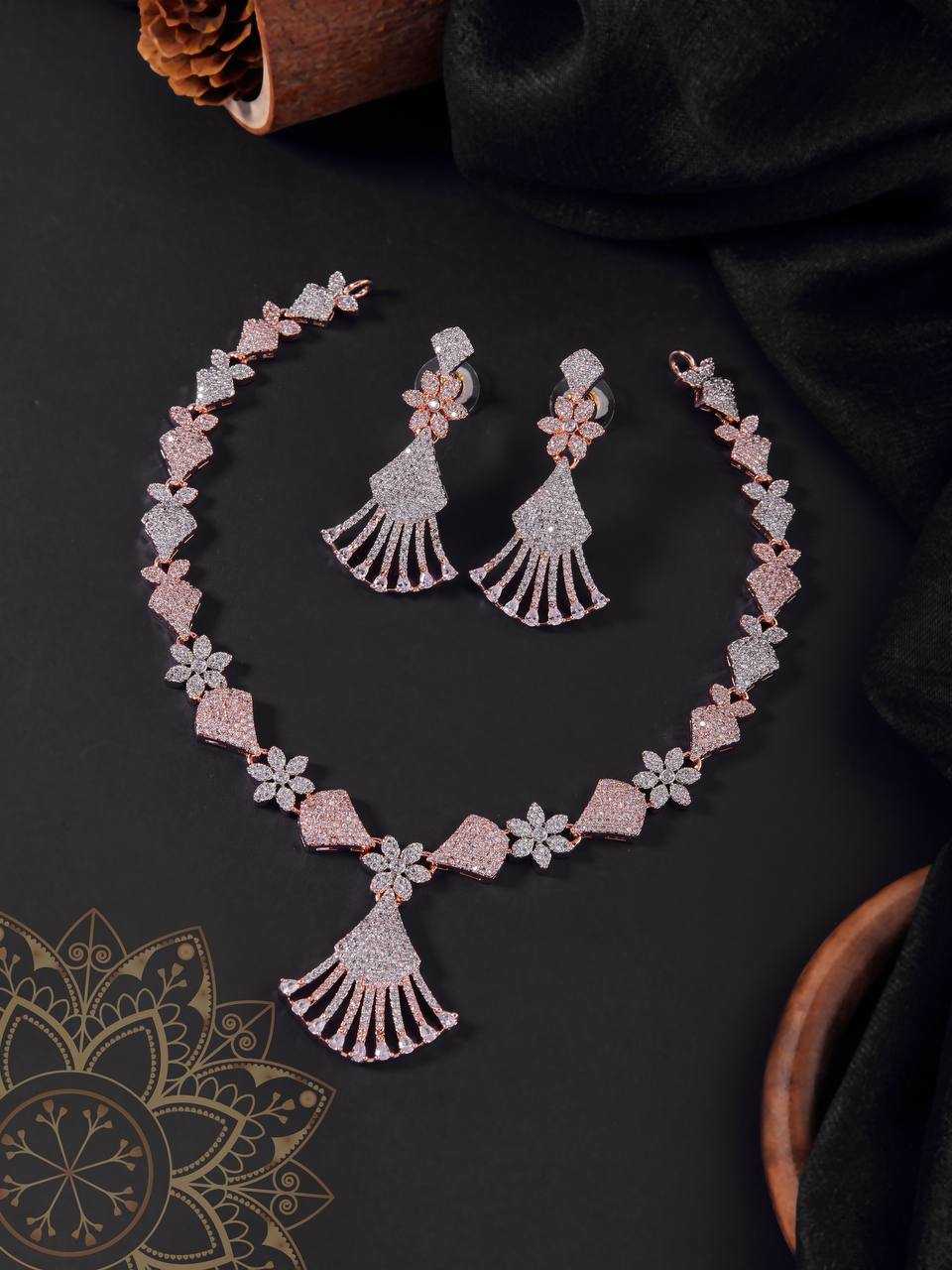 Ynf AD Diamond Womens Jewellery Wholesale AD Diamond Necklace Necklaces Set Fashion Necklace Manufacturer