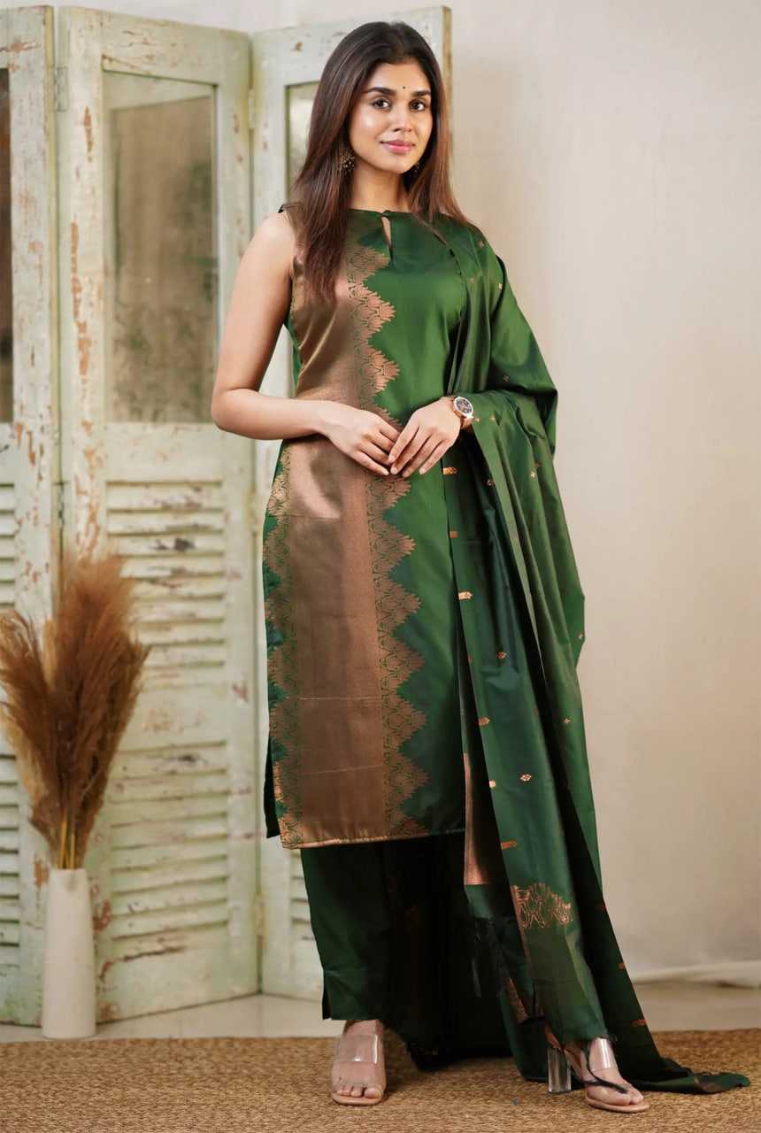 Ynf Art Silk KESH334 prism Suits & Dresses Wholesale Ladies Silk Suit Silk Suits Green Salwar Suit Manufacturer