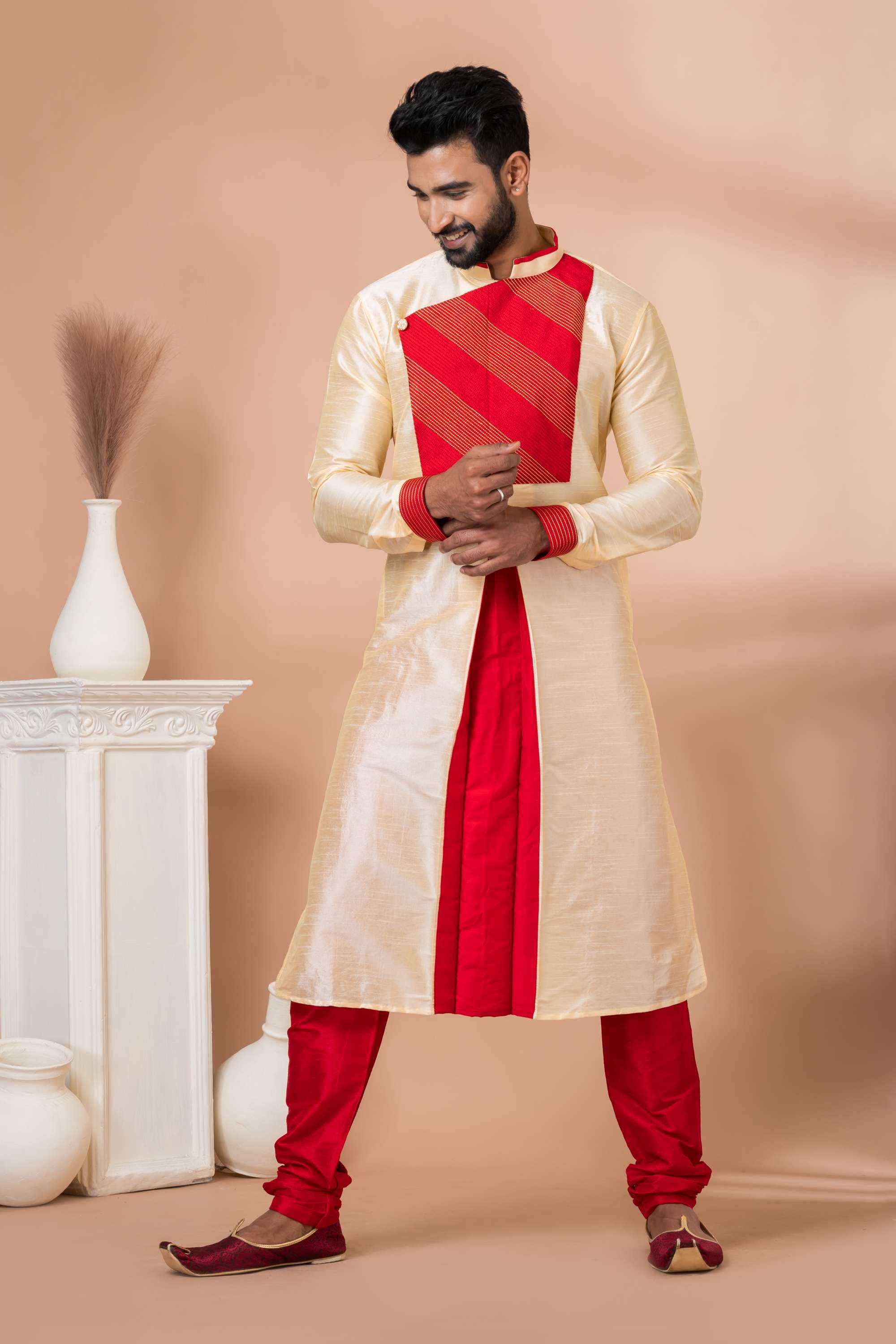Ynf Banarasi Jacquard RIN223 3331B Mens Wear Wholesale Mens Kurtas Mens Kurta Pyjama Men Wedding kurta Manufacturer