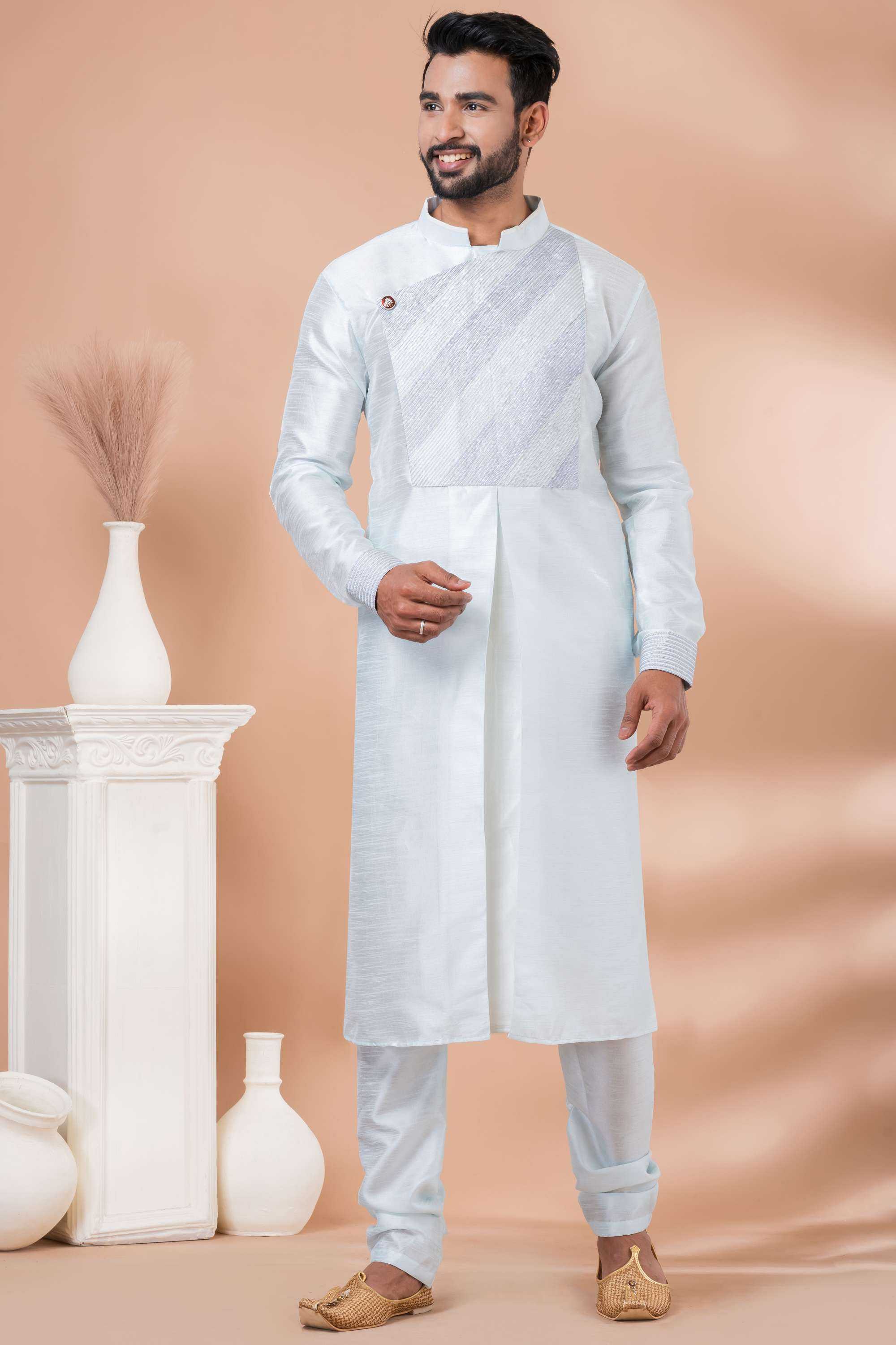 Ynf Banarasi Jacquard RIN223 3374A Mens Wear Wholesale Mens Kurtas Mens Kurta Pyjama Men Wedding kurta Manufacturer