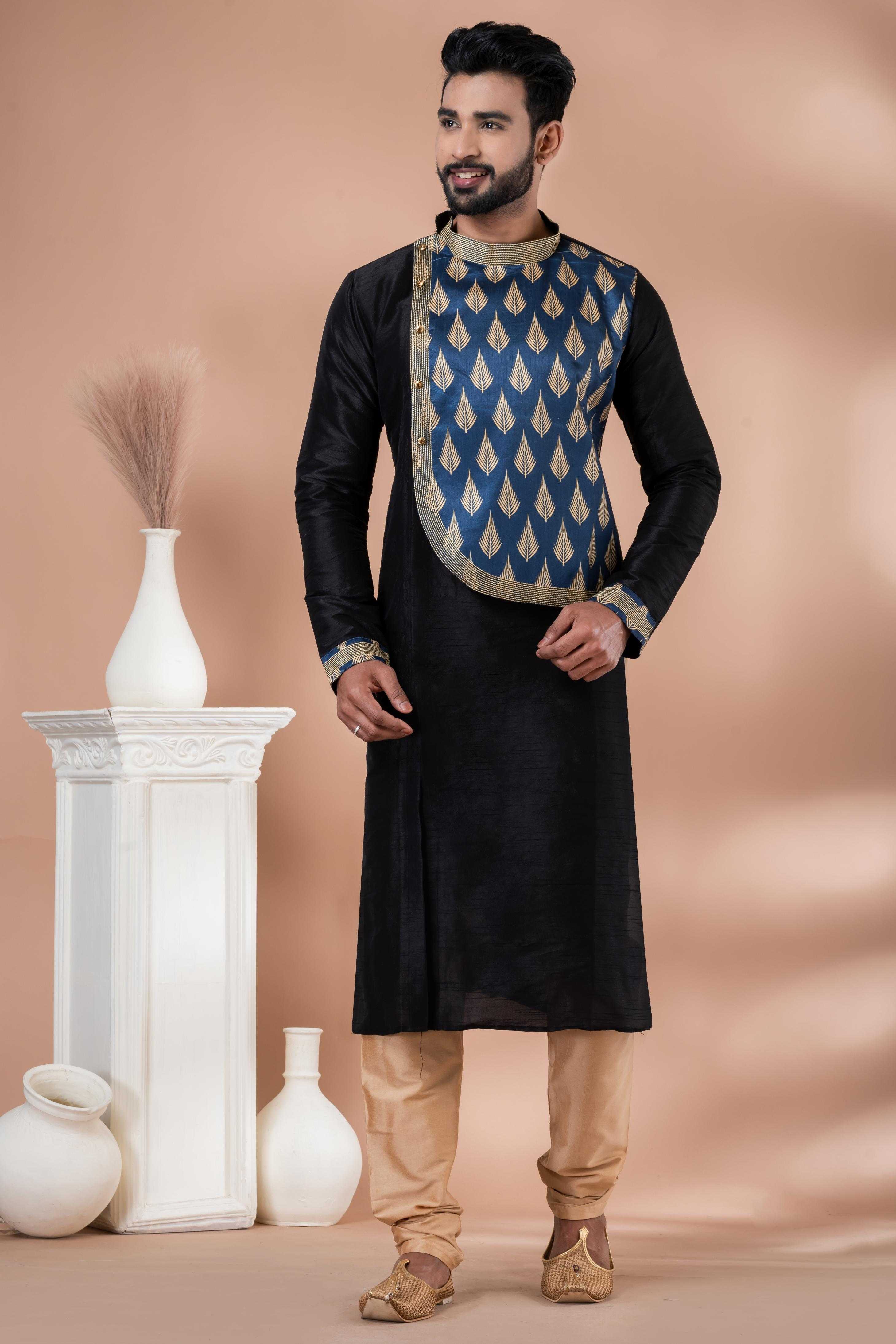 Ynf Banarasi Jacquard RIN223 3396B Mens Wear Wholesale Mens Kurtas Mens Kurta Pyjama Men Wedding kurta Manufacturer