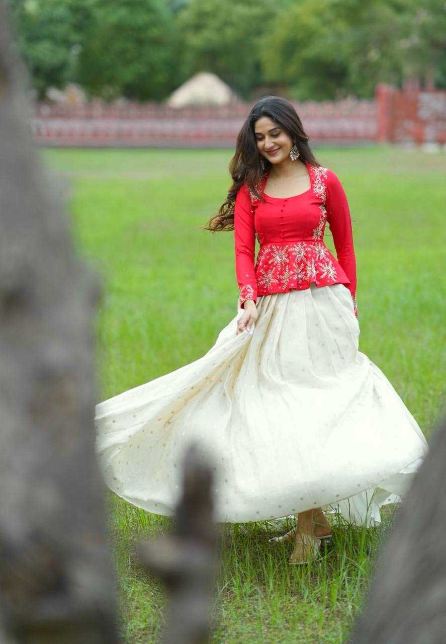 Ynf Chinon KESH496 496 Lehengas Wholesale Fancy Lehenga Crop Top lehenga White Lehenga Manufacturer