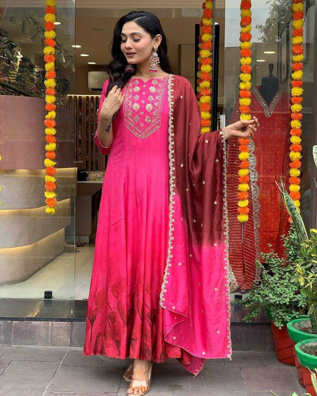 Ynf Chinon KESH501 wardrobe Suits & Dresses Wholesale Designer dresses Party Wear Dresses Embroidered Dresses Manufacturer
