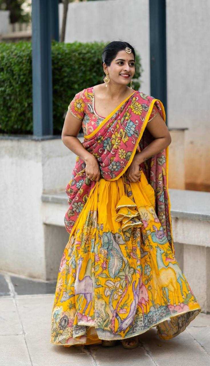 Ynf Cotton KESH496 477 Lehengas Wholesale Kalamkari Lehenga Traditional Lehenga Printed Lehenga Manufacturer