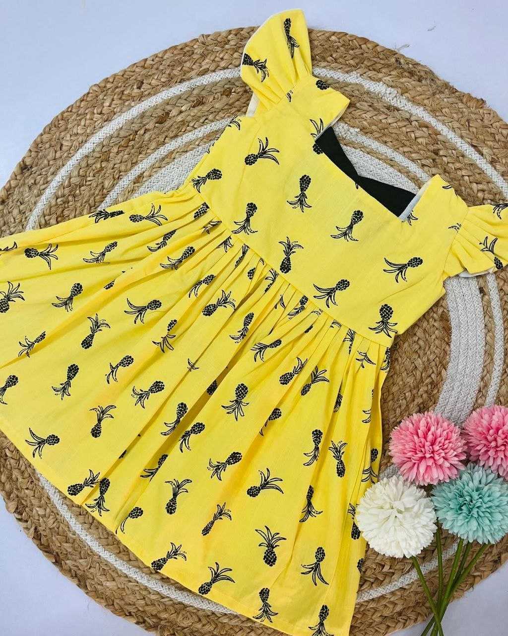 Ynf Cotton RIN107 355 Kids Wear Wedding Collections Wholesale Kids Frocks Embroidered Frock Haldi Outfits Manufacturer