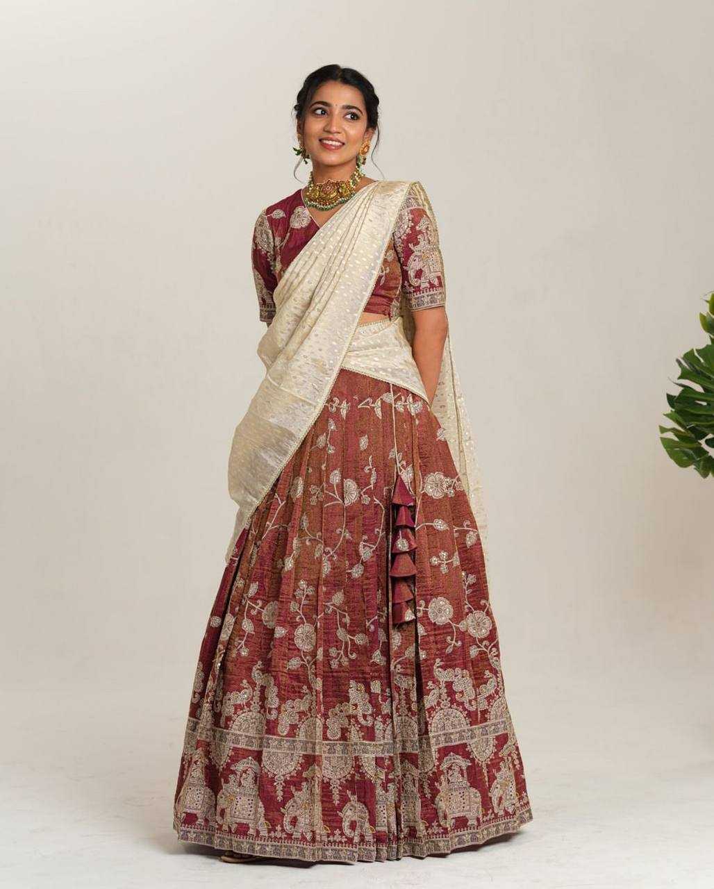 Ynf Crepe Silk KESH496 511 Lehengas Wholesale Kalamkari Lehenga Traditional Lehenga Printed Lehenga Manufacturer