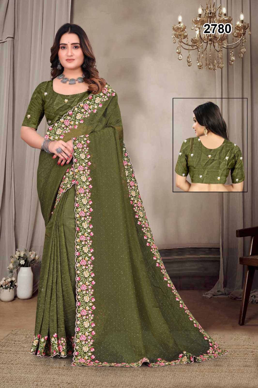 Ynf Crunchi KESH114 2780 Sarees Wedding Collections Wholesale Designer Sarees Kashmiri Sarees Stone Work Saree Manufacturer
