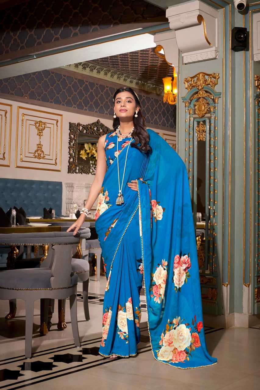 Ynf Georgette KESH134 NIRZARI Sarees Wedding Collections Festive Collections Wholesale Georgette Sarees Lace Border Sarees Sarees With Blouse Manufacturer