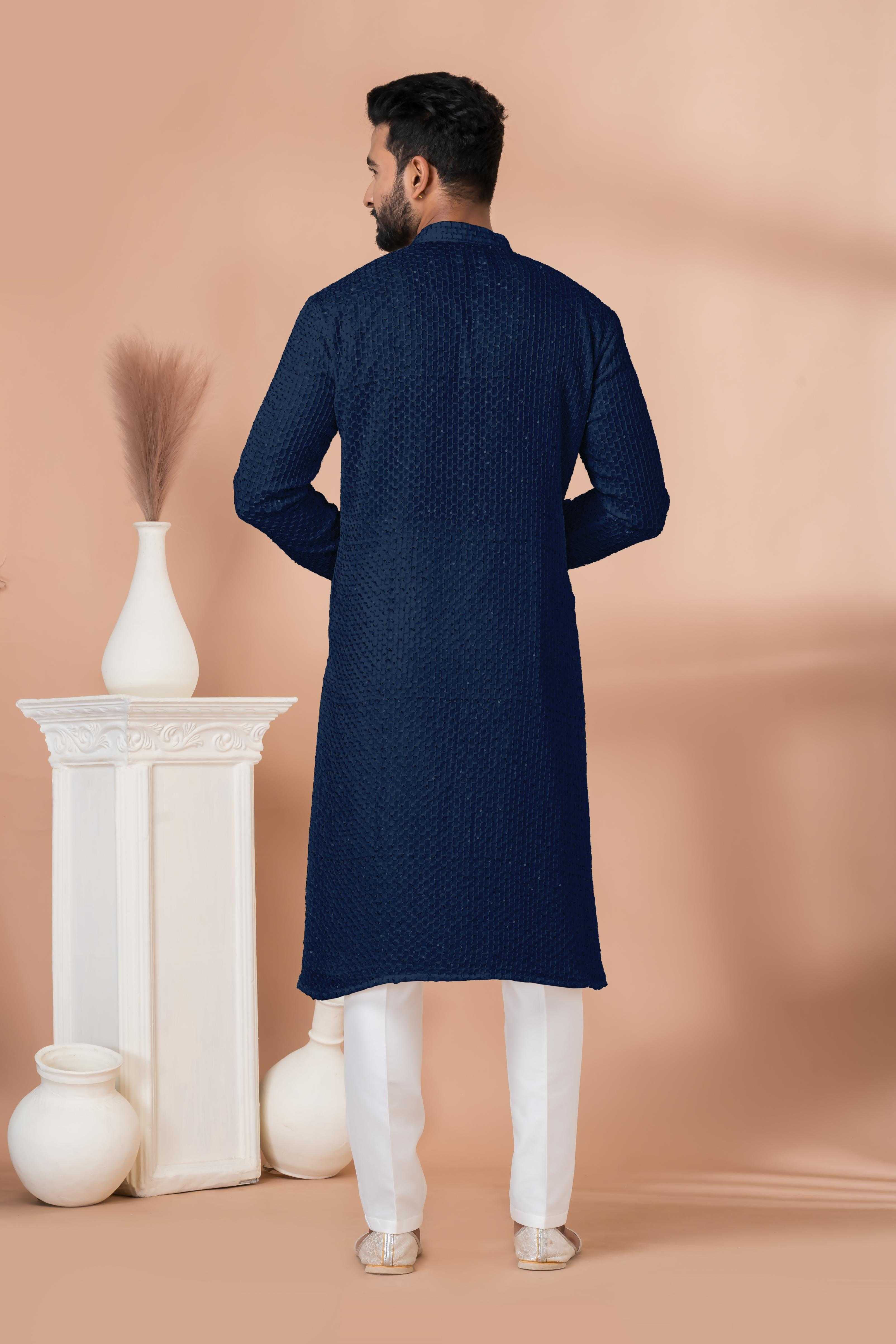 Ynf Georgette RIN223 3202 N-1 Mens Wear Wholesale Mens Kurtas Mens Kurta Pyjama Men Wedding kurta Manufacturer