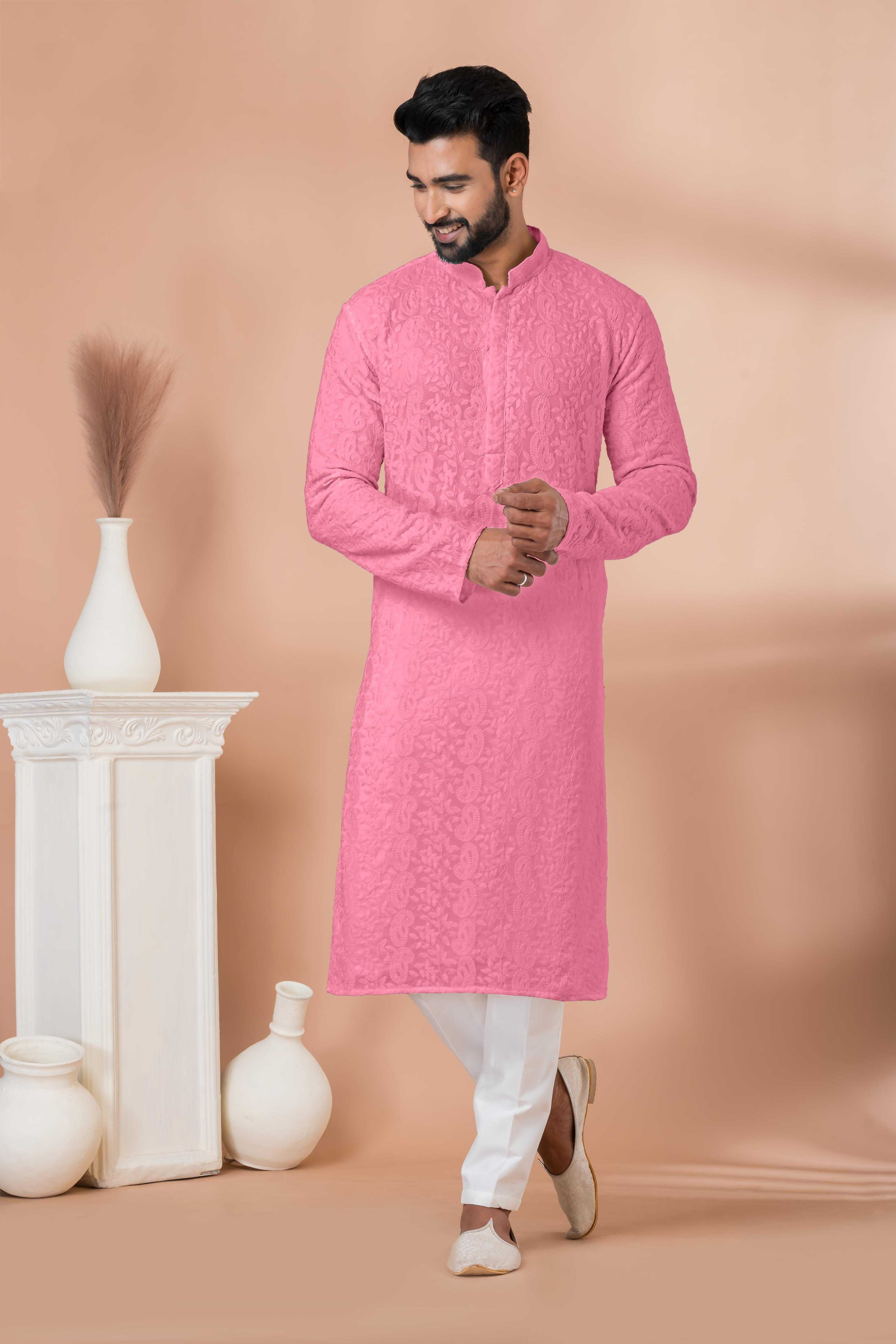 Ynf Georgette RIN223 3313F-A Mens Wear Wholesale Mens Kurtas Mens Kurta Pyjama Men Wedding kurta Manufacturer
