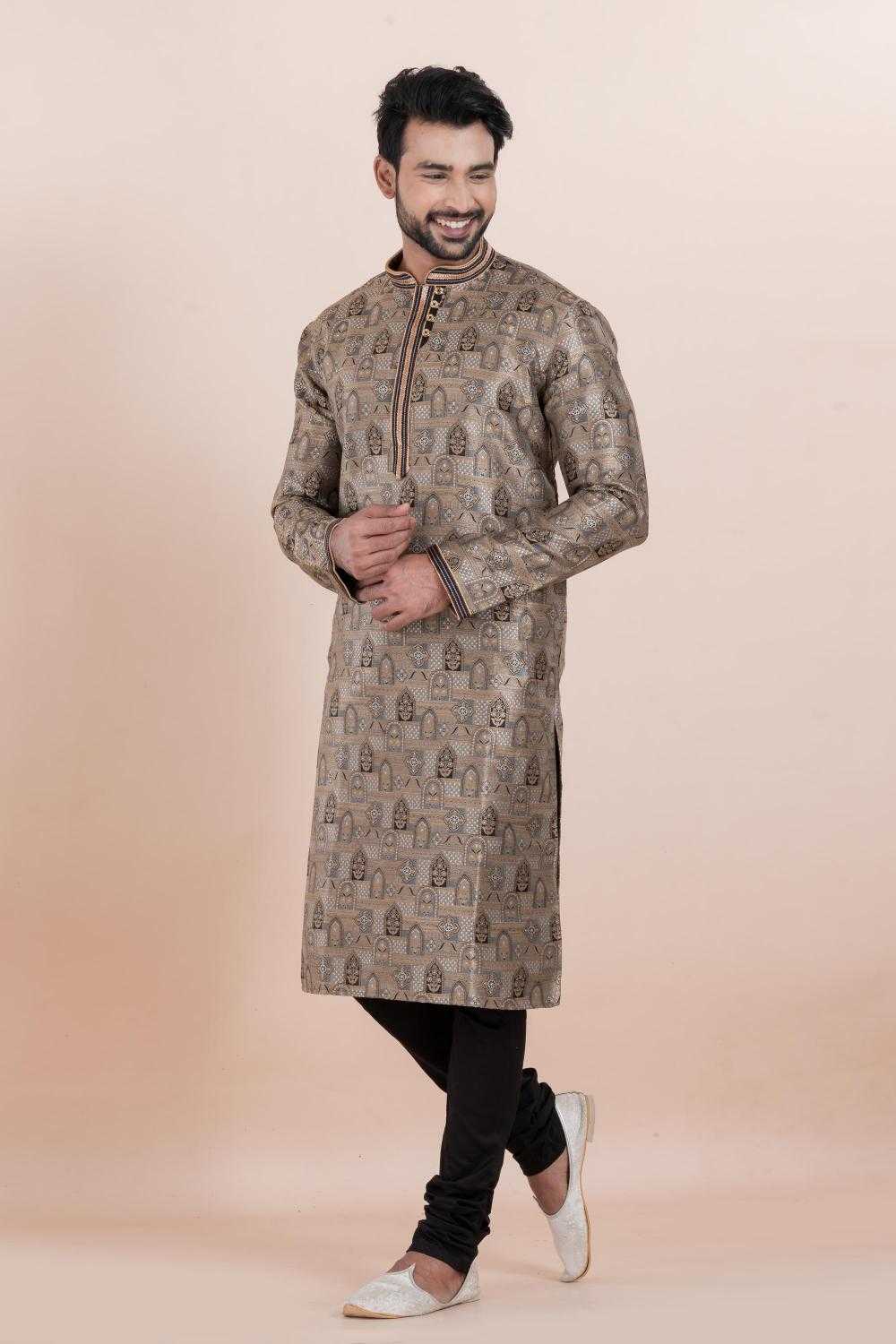 Ynf Jacquard RIN223 3521B Mens Wear Wholesale Men Kurta Pajama Silk Kurta Men Wedding kurta Manufacturer
