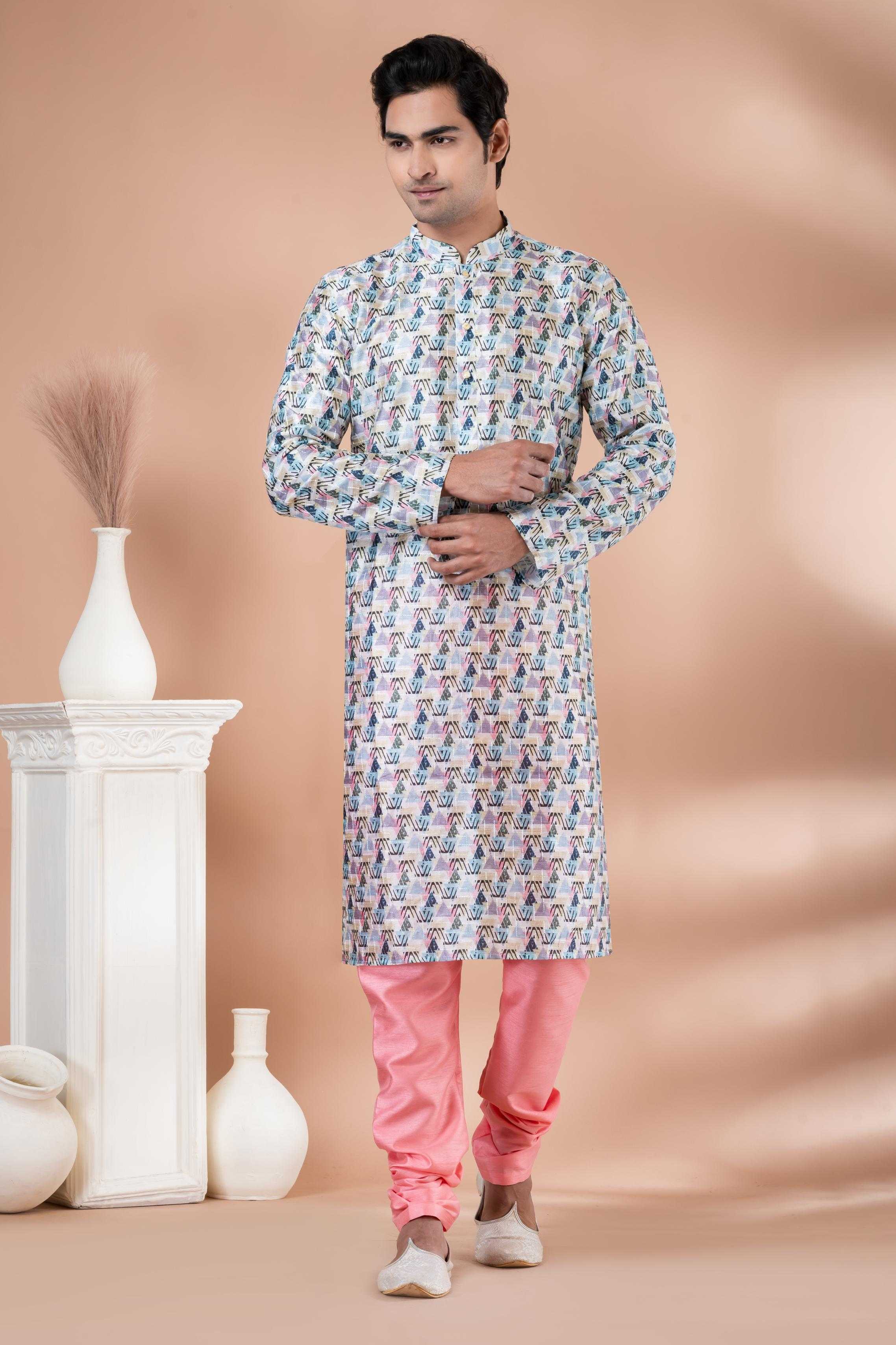 Ynf Mono Slub RIN223 3350A Mens Wear Wholesale Mens Kurtas Mens Kurta Pyjama Men Wedding kurta Manufacturer