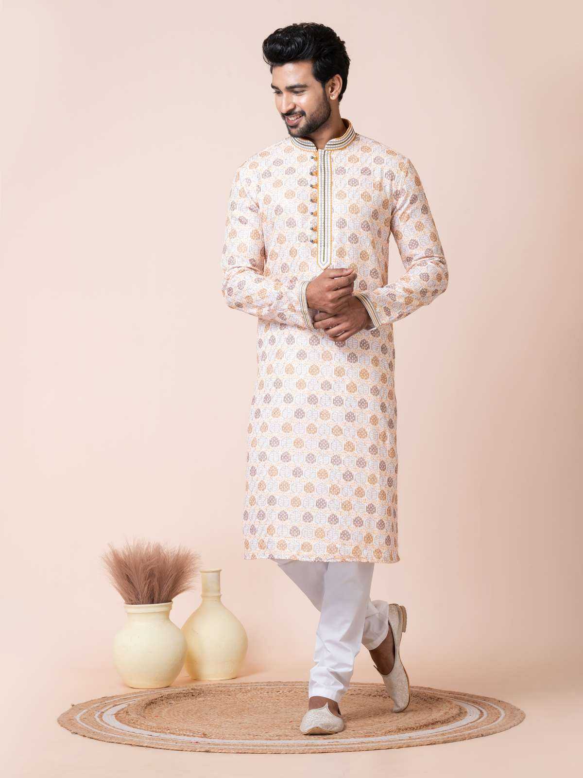 Ynf Poly Cotton RIN223 3477A Mens Wear Wholesale Mens Kurtas Mens Kurta Pyjama Men Wedding kurta Manufacturer
