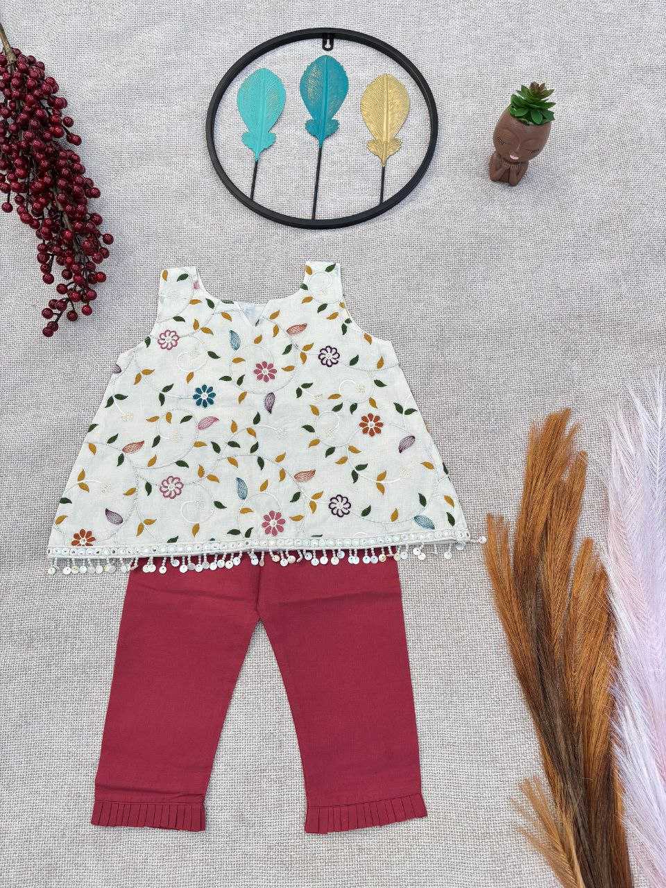 Ynf Pure Cotton RIN107 379 Kids Wear Wedding Collections Festive Collections Wholesale Kids Frocks Girls Cotton Frocks Kids Festive Wear Manufacturer