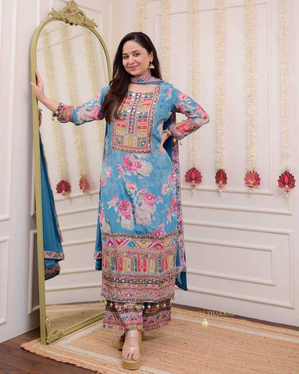 Ynf Satin KESH501 spirit Suits & Dresses Wholesale Embroidery Suits Palazzo Suit Designer Suits Manufacturer