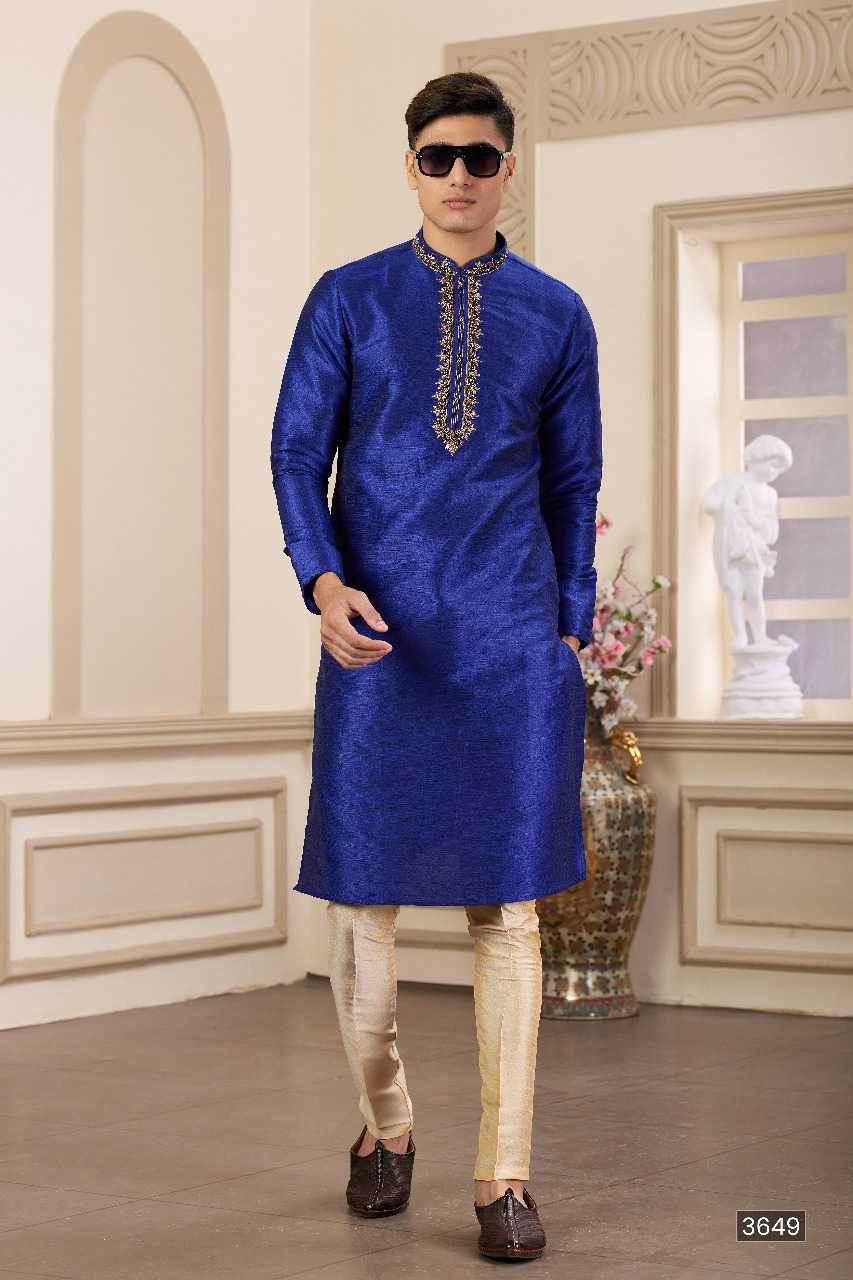 Ynf Art Silk RIN197 3103 Mens Wear Wholesale Mens Kurtas Mens Kurta Pyjama Embroidered Kurta Pajama Manufacturer