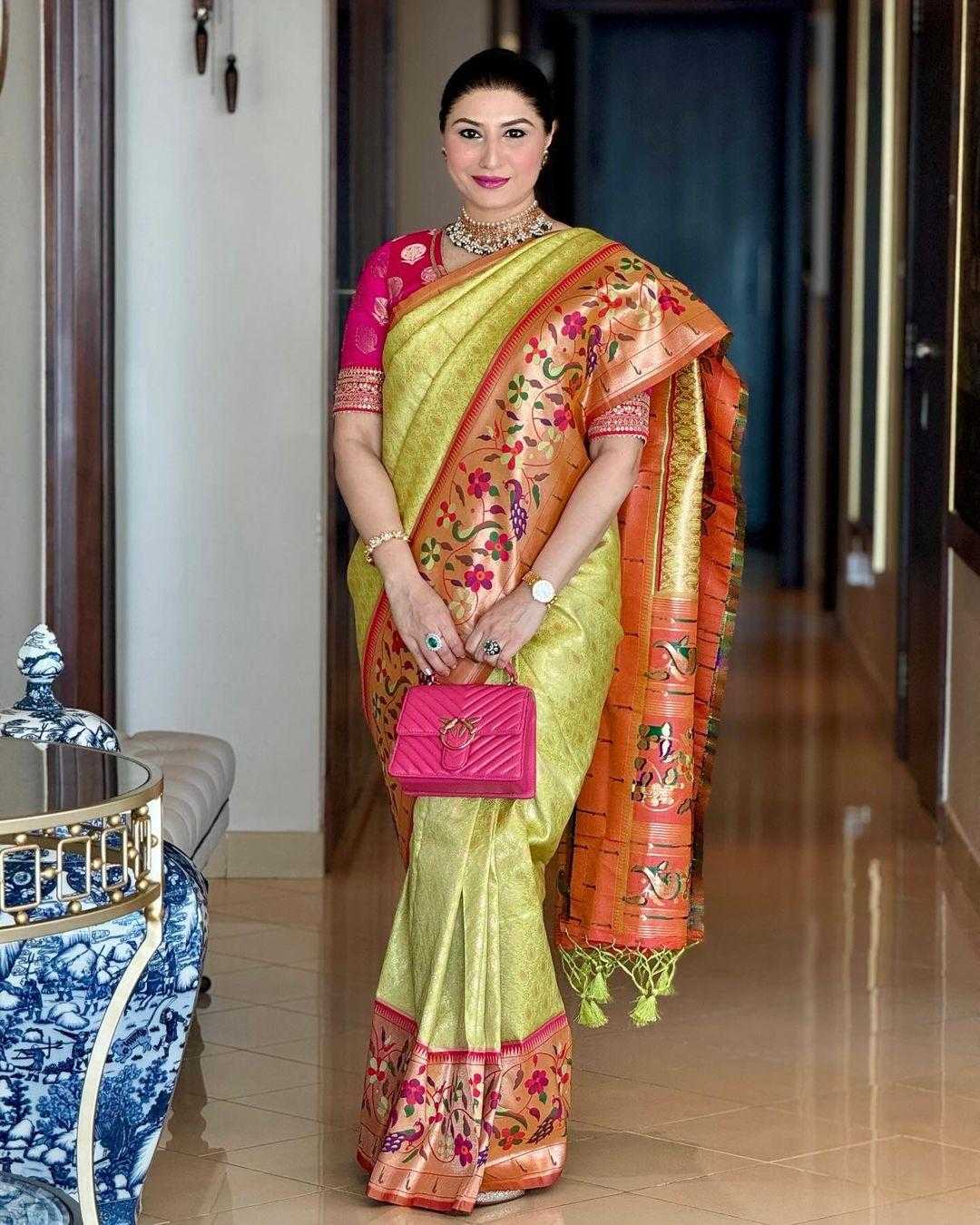 Ynf Banana Silk KESH532 Paithani Vani Sarees Wholesale Designer Sarees Fancy Sarees Zari Sarees Manufacturer