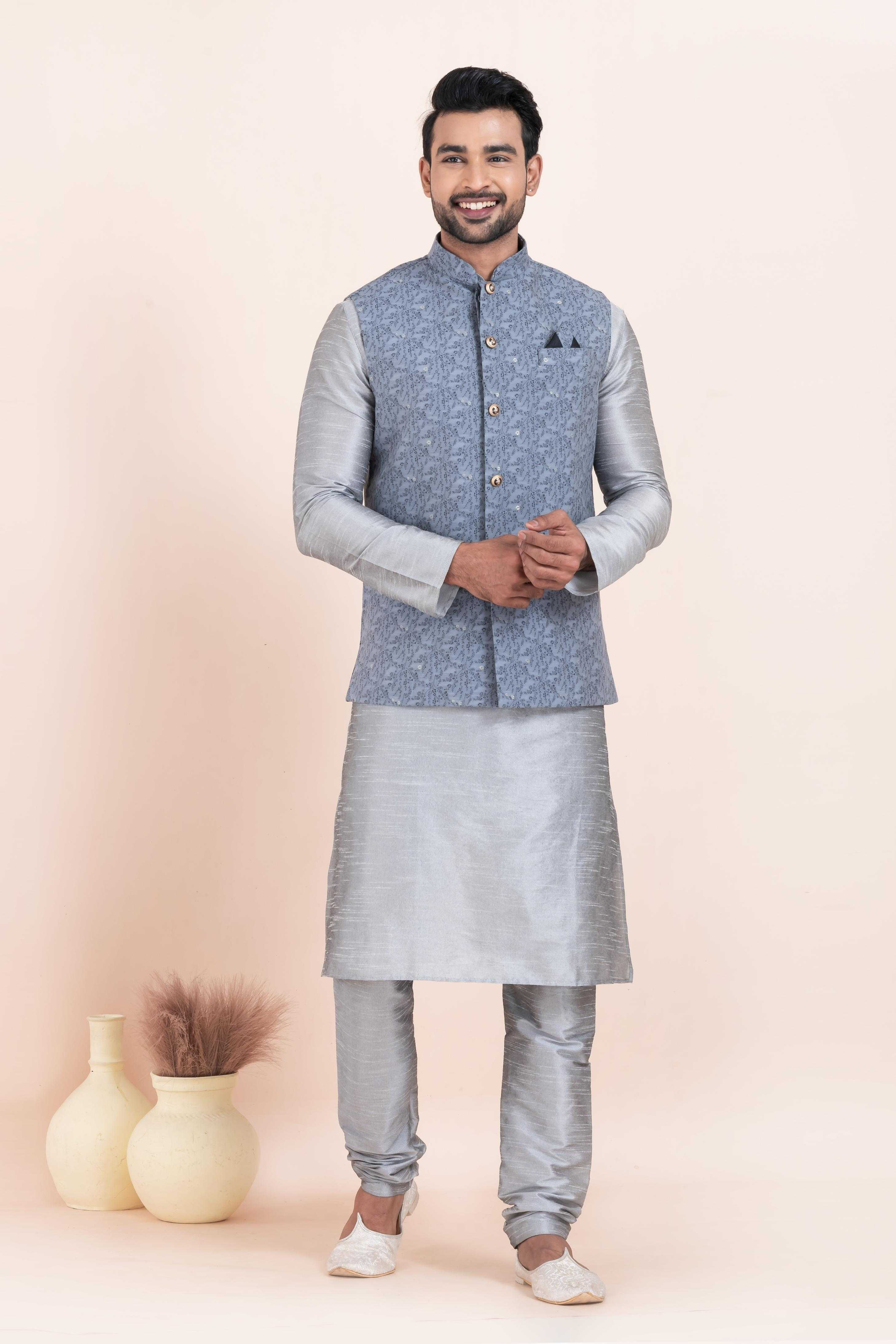 Ynf Banarasi Soft Silk RIN223 2365B Mens Wear Wholesale Nehru Jacket Festive & Wedding Coats Modi Jackets Manufacturer