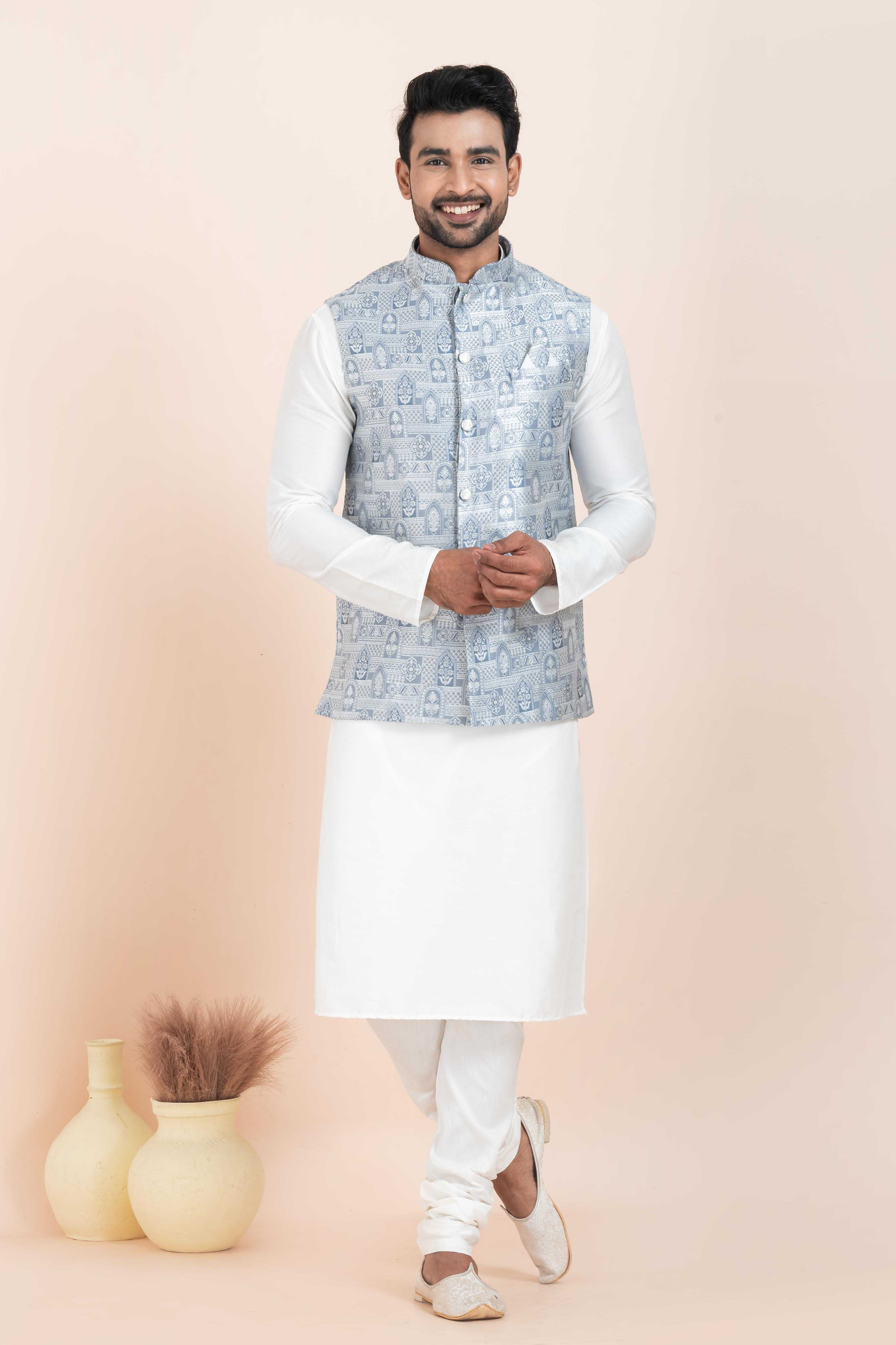 Ynf Banarasi Soft Silk RIN223 2377A Mens Wear Festive Collections Wholesale Nehru Jacket Onam Collections Modi Jackets Manufacturer