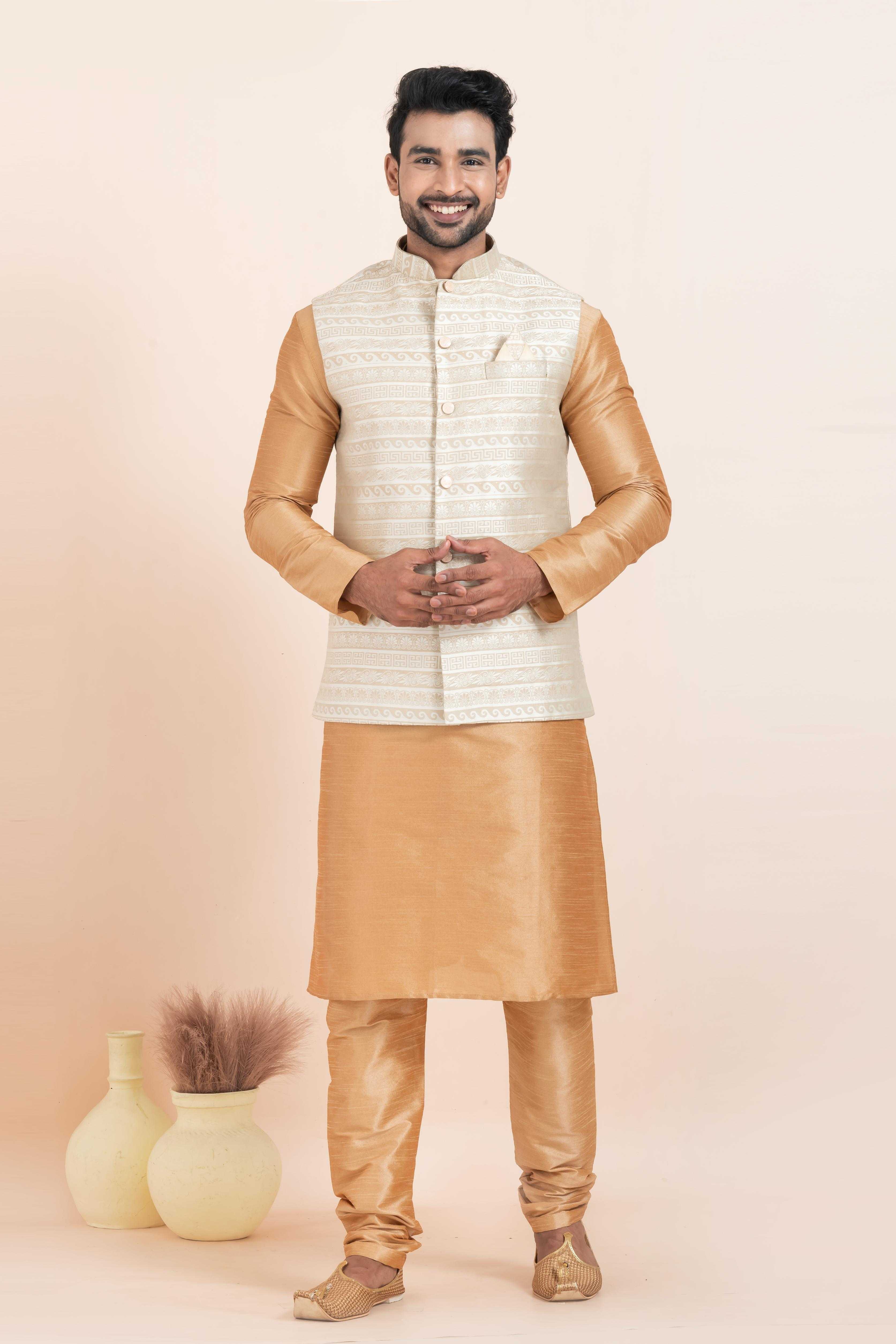 Ynf Banarasi Soft Silk RIN223 2387B Mens Wear Wholesale Nehru Jacket Festive & Wedding Coats Modi Jackets Manufacturer