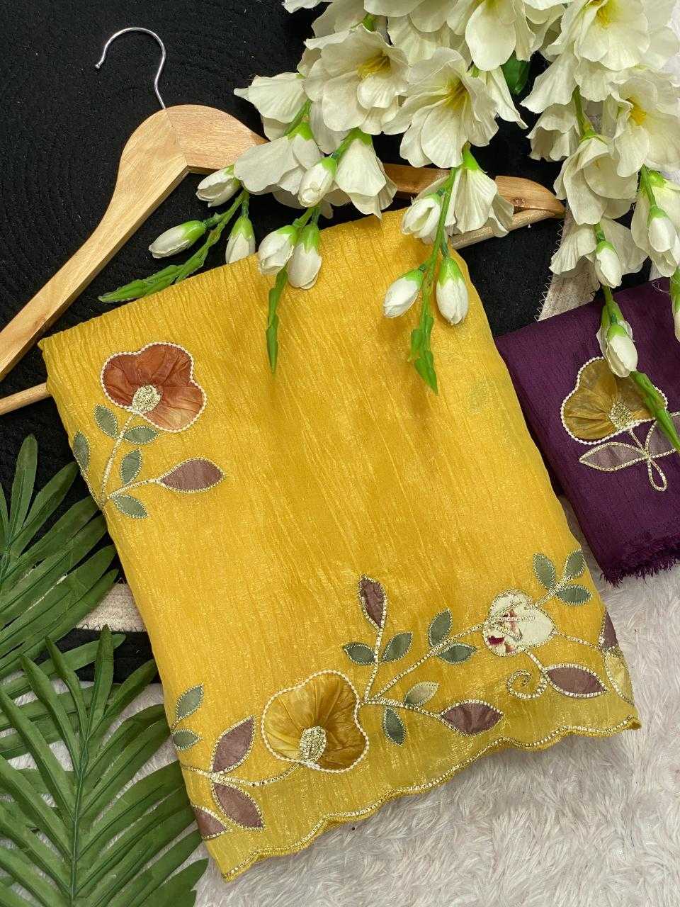 Ynf Chiffon KESH514 PHOOL Sarees Wholesale Designer Sarees Hand Work Sarees Manufacturer