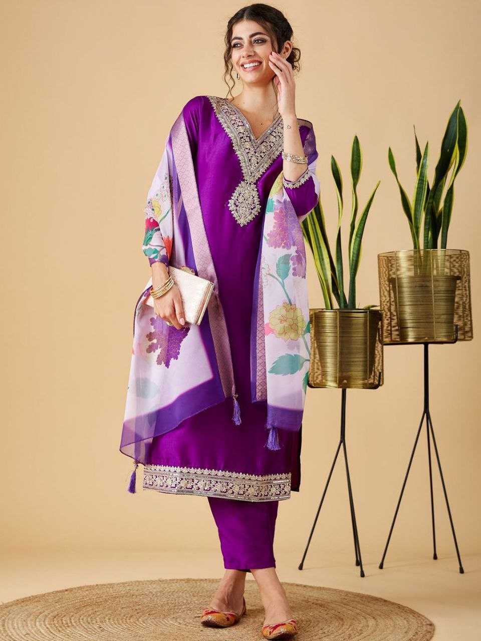 Ynf Chinon KESH529 AADHYA Suits & Dresses Wholesale Ladies Suits Embroidery Suits Party wear suits Manufacturer