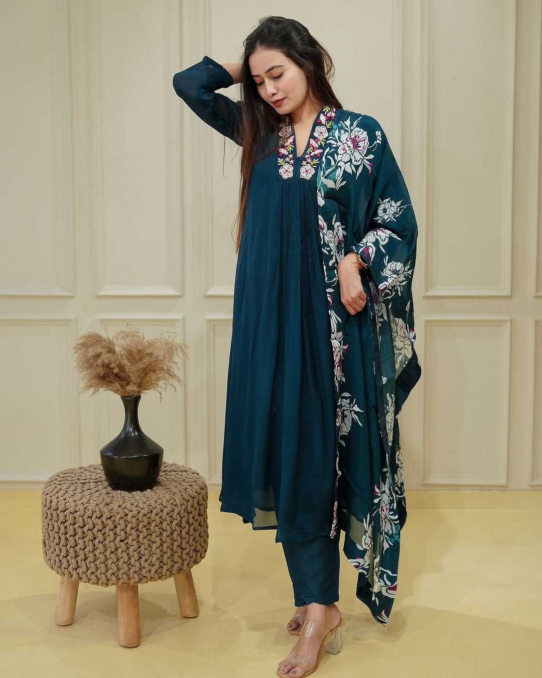 Ynf Chinon KESH545 1024 Kurti Wholesale Kurti Bottom With Dupatta Manufacturer
