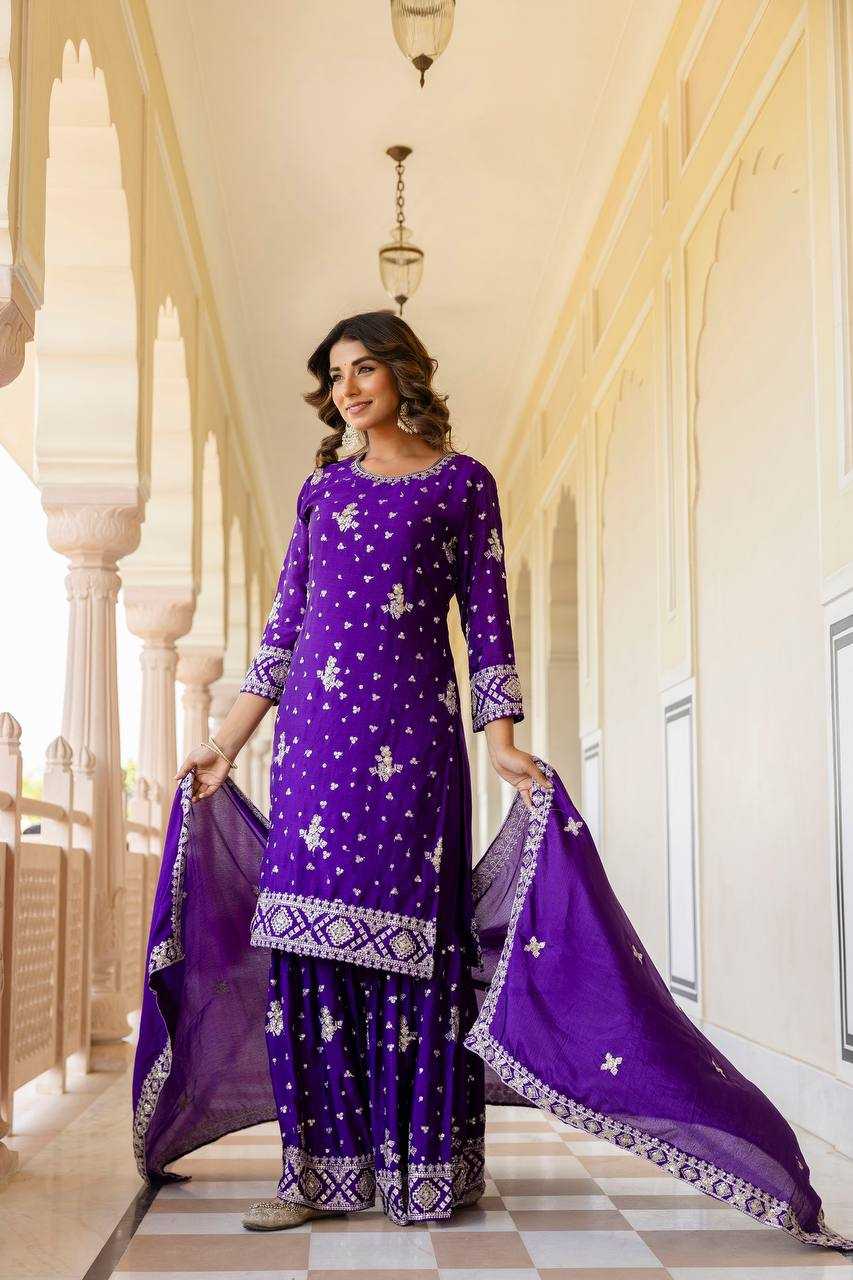 Ynf Chinon Silk KESH533 5066 Suits & Dresses Wholesale Sharara Salwar Suits Embroidery Suits Party Wear Dresses Manufacturer