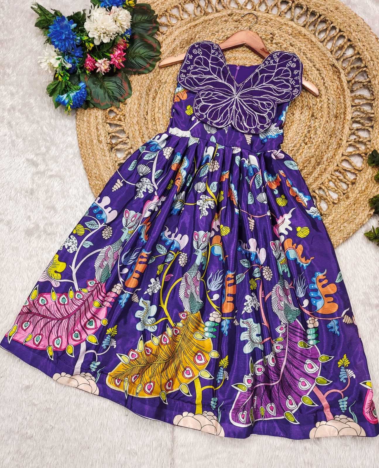 Ynf Chinon Silk RIN235 adorable Kids Wear Wholesale Kids Gown Kids Ethnic Gowns Manufacturer
