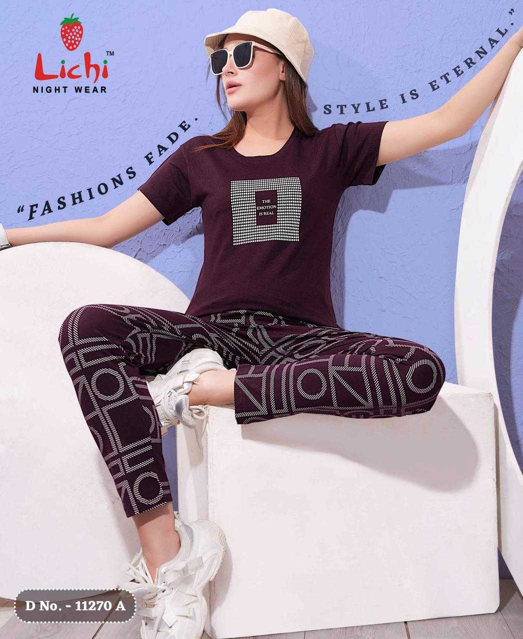Ynf Cotton RIN190 LICHI Setwise Collections Wholesale Night Wear Catalogs Manufacturer
