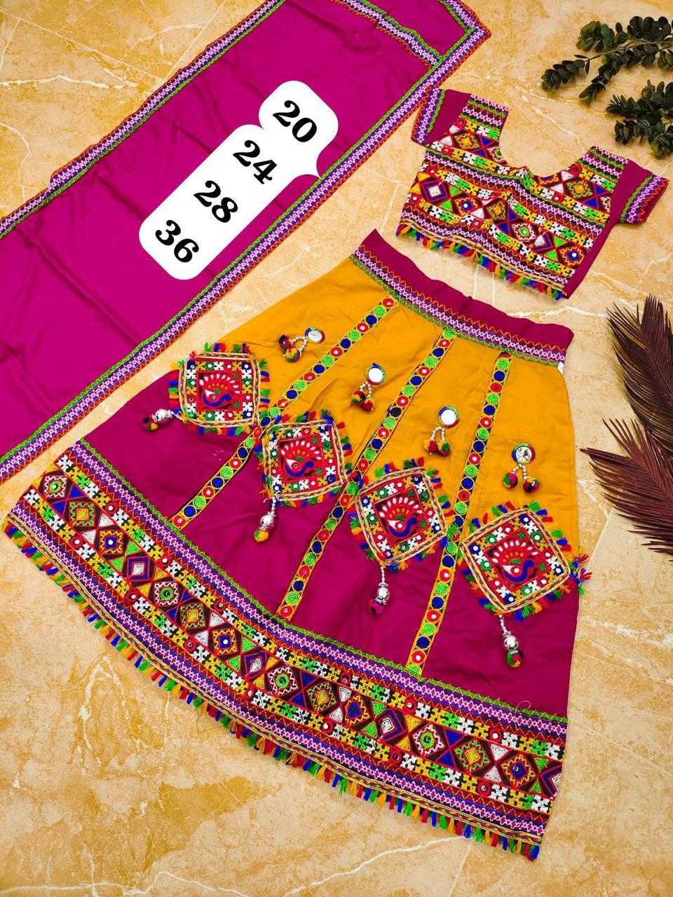 Ynf Cotton RIN235 Traditional Kids Wear Festive Collections Wholesale Kids Lehenga Kids Lehenga Choli Kids Navratri Outfits Manufacturer