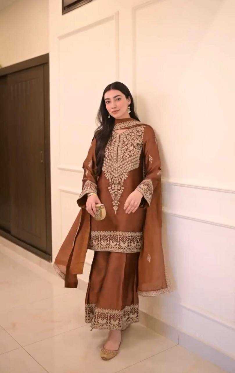 Ynf Crepe RIN162 5902 Suits & Dresses Wholesale Palazzo Suit Manufacturer
