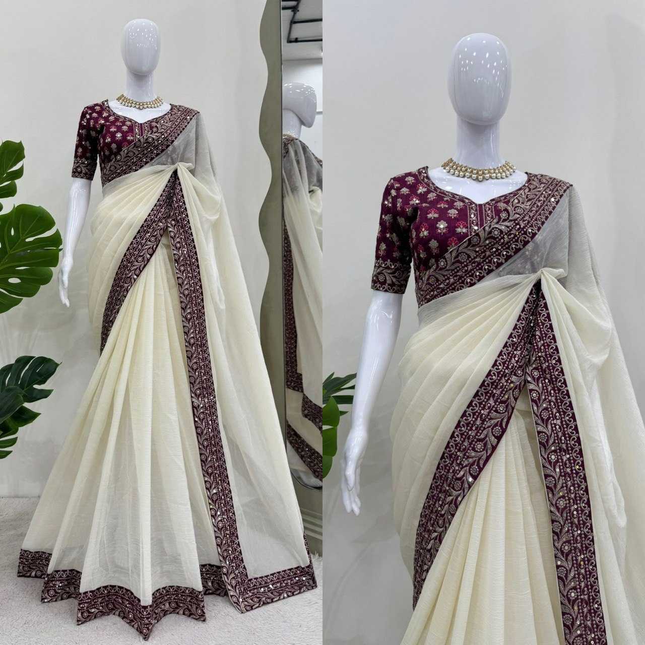 Ynf Crunchi RIN133 560 Sarees Wholesale Party Wear Sarees Fancy Sarees Lace Border Sarees Manufacturer
