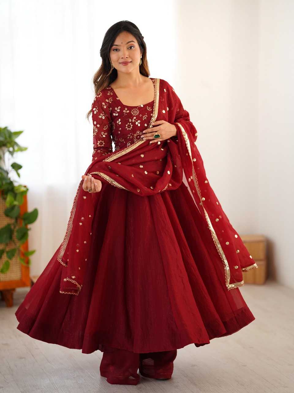 Ynf Crush Silk RIN197 4905 Suits & Dresses Wholesale Embroidery Suits Party wear suits Bridal Suits Manufacturer