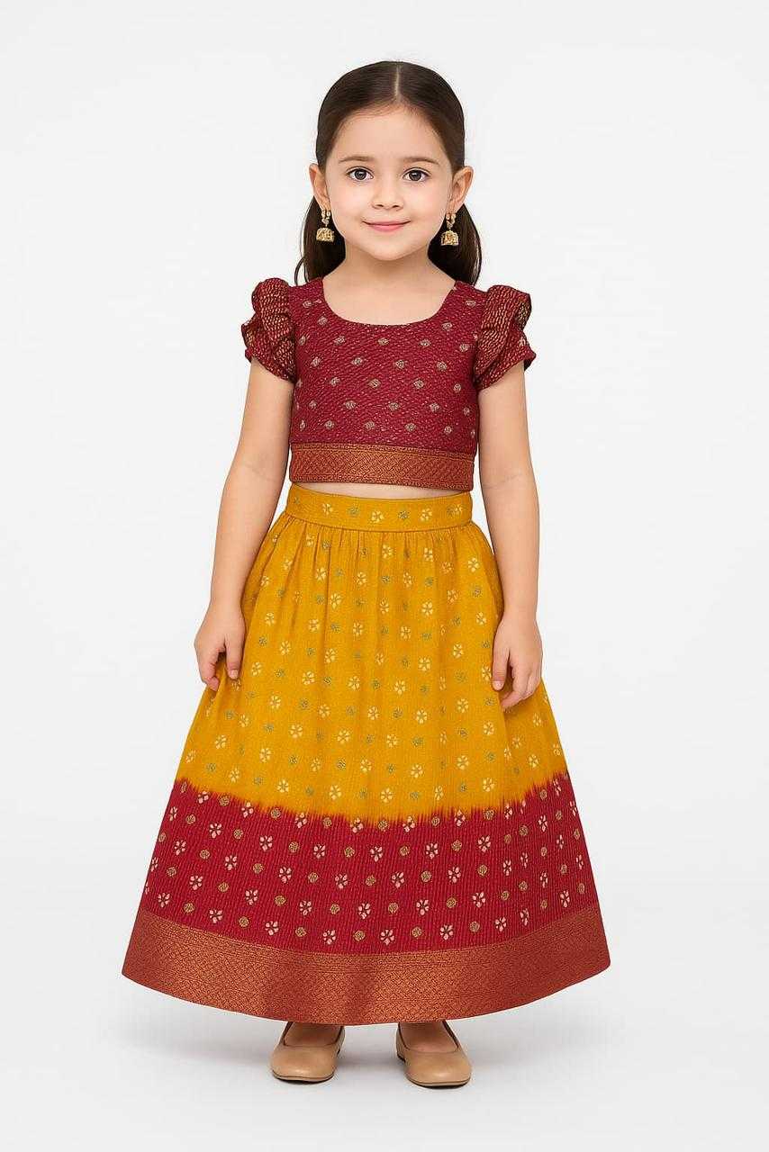 Ynf Dola Silk RIN235 Revise Kids Wear Wholesale Kids Lehenga Kids Lehenga Choli Baby Girl Lehenga Manufacturer