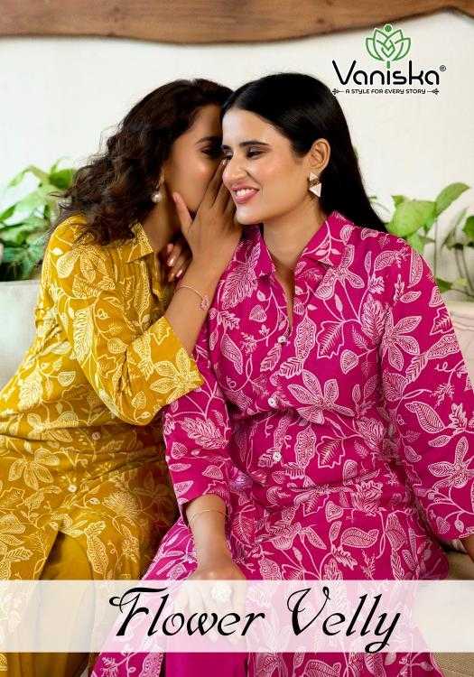 Ynf Fancy RIN190 VANISKA-FLOWER VELLY VOL.1 Setwise Collections Wholesale Kurtis Catalogs Manufacturer