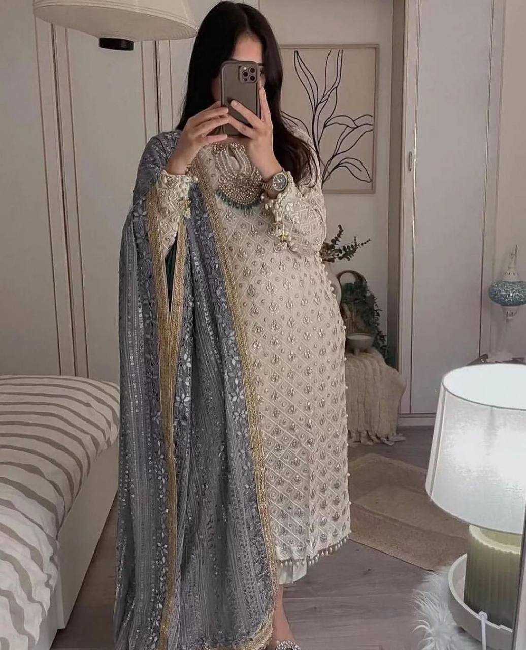 Ynf Faux Georgette KESH533 1345 Suits & Dresses Plus Size Collections Wholesale Ladies Suits Embroidery Suits Party wear suits Wedding Suits Manufacturer