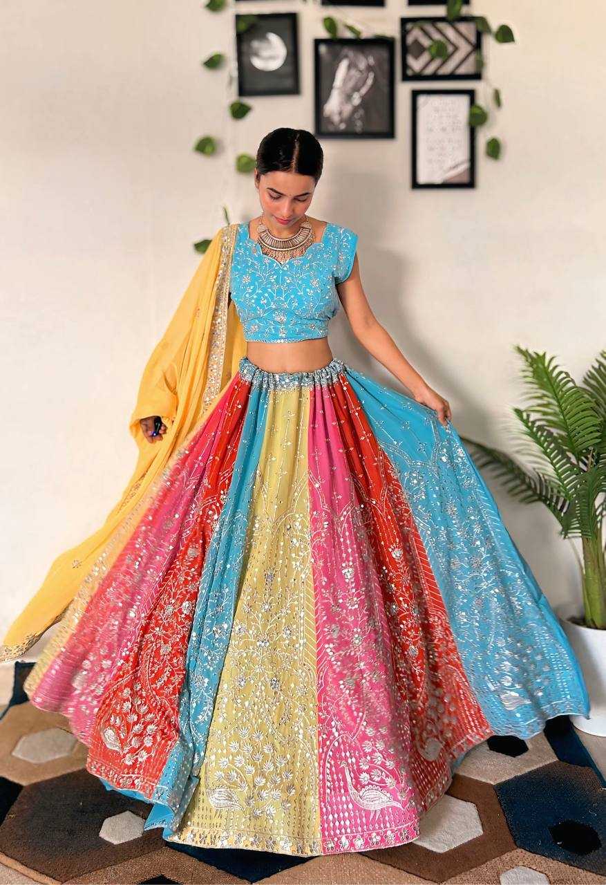 Ynf Faux Georgette KESH533 5010 Lehengas Wholesale Fancy Lehenga Embroidered Lehenga Lehenga For Haldi Sequins Lehenga Manufacturer