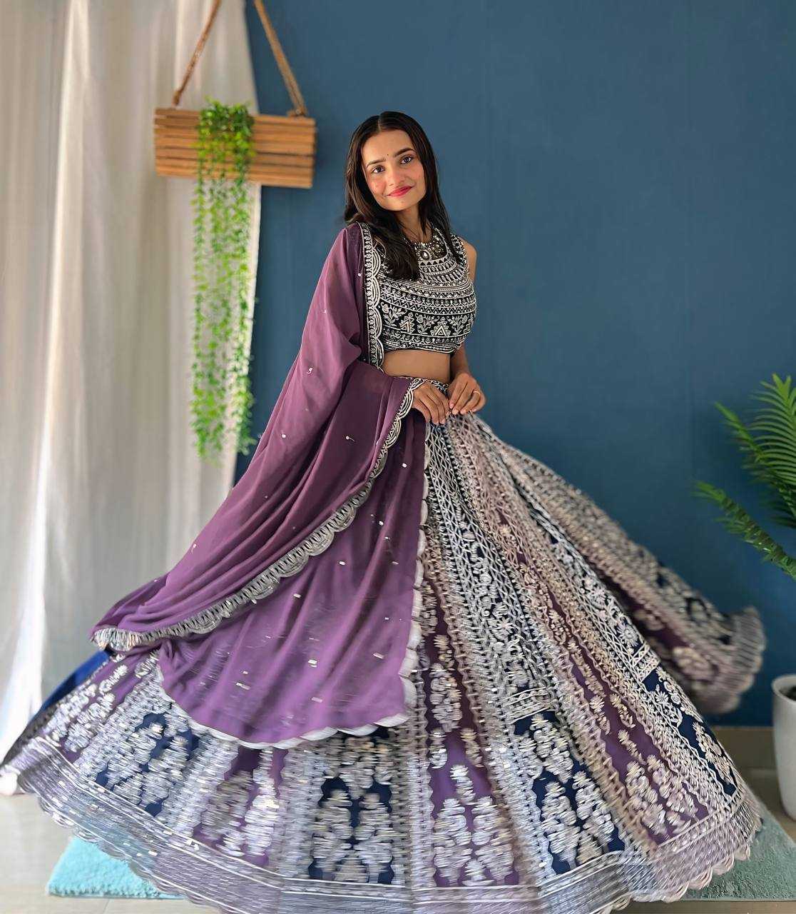 Ynf Faux Georgette KESH533 5011 Lehengas Wholesale Fancy Lehenga Embroidered Lehenga Lehenga For Engagement Sequins Lehenga Lehenga With Cancan Manufacturer