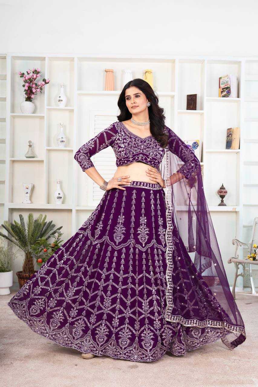 Ynf Faux Georgette KESH533 5017 Lehengas Wholesale Fancy Lehenga Wedding Lehenga Embroidered Lehenga Sequins Lehenga Manufacturer