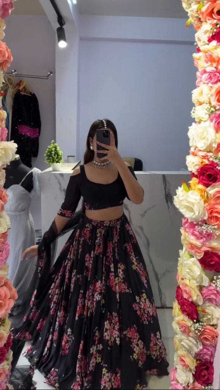 Ynf Faux Georgette RIN157 1032 Lehengas Plus Size Collections Wholesale Designer Lehenga Wedding Lehenga Georgette Lehenga Manufacturer