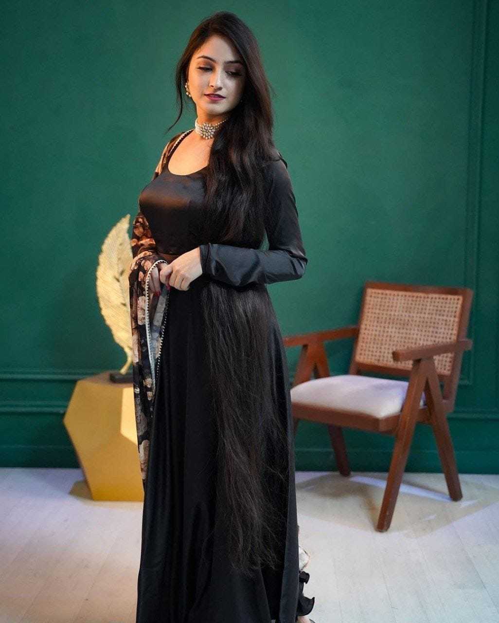 Ynf Faux Georgette RIN157 68 Gowns Plus Size Collections Wholesale Party Gowns Georgette Gown Designer Gowns Manufacturer