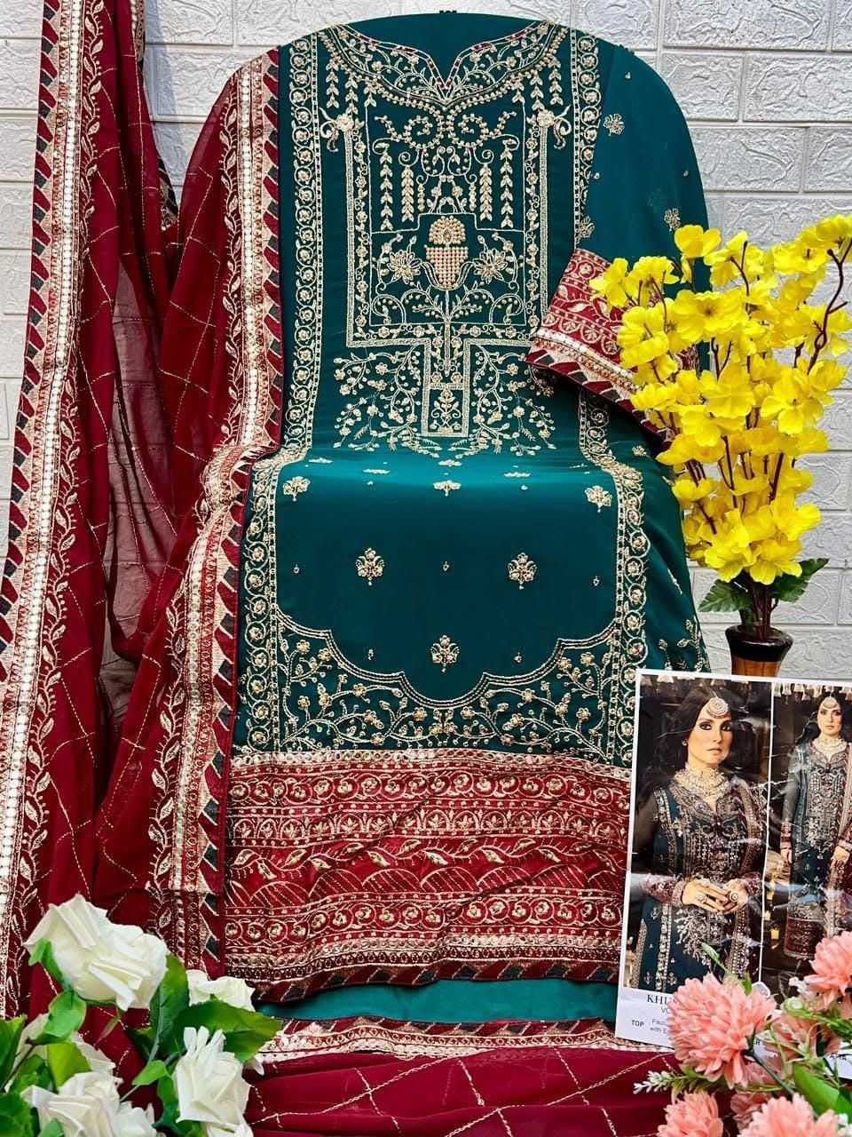 Ynf Georgette KESH444 AL KHUSHBU-ZAHA Suits & Dresses Wholesale Georgette Suit Party wear suits Designer Suits Manufacturer