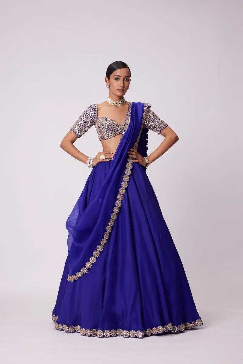 Ynf Georgette KESH508 1071 Lehengas Wholesale Fancy Lehenga Georgette Lehenga Blue Lehenga Manufacturer
