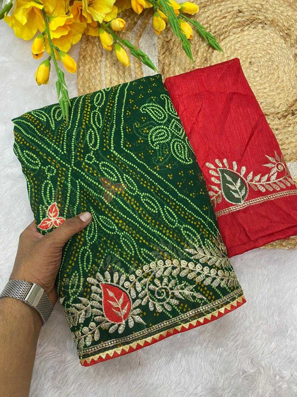 Ynf Georgette KESH514 HUMAIR Sarees Wholesale Designer Sarees Embroidered Sarees Manufacturer