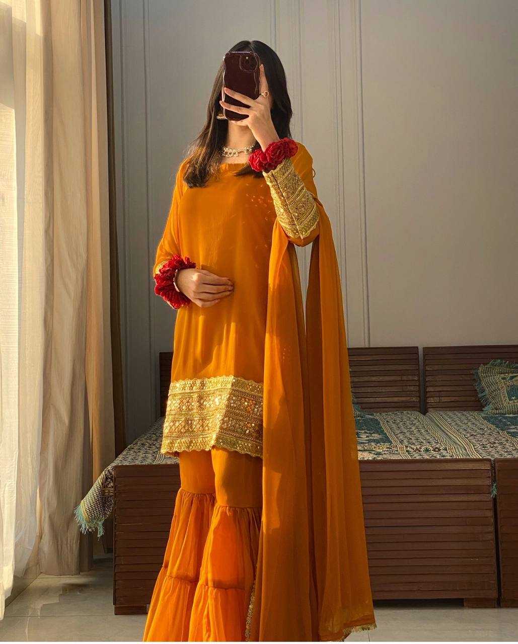 Ynf Georgette KESH523 062 Suits & Dresses Wholesale Sharara Salwar Suits Embroidery Suits Georgette Suit Manufacturer
